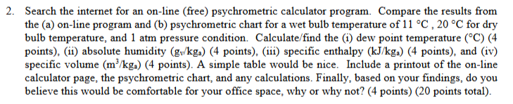 Free Psychrometric Chart Calculator