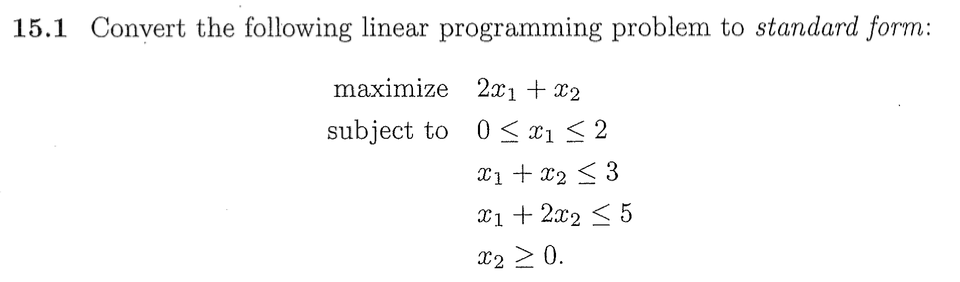 linear programming standard form converter