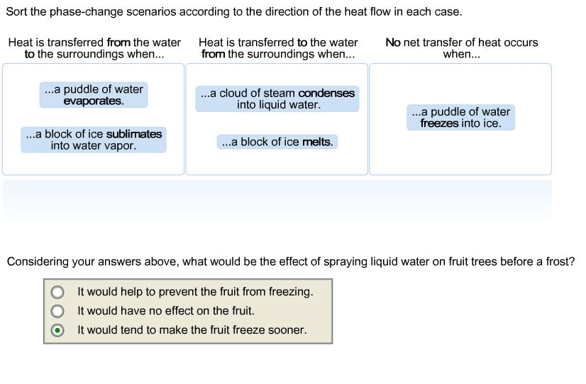 Phase change descriptions worksheet picture