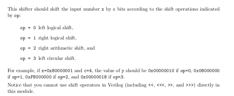 Shifter Implement A 32 Bit Shifter Input X 32 Chegg Com