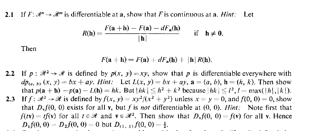 Solved If F R N Rightarrow R M Is Differentiable At A S Chegg Com