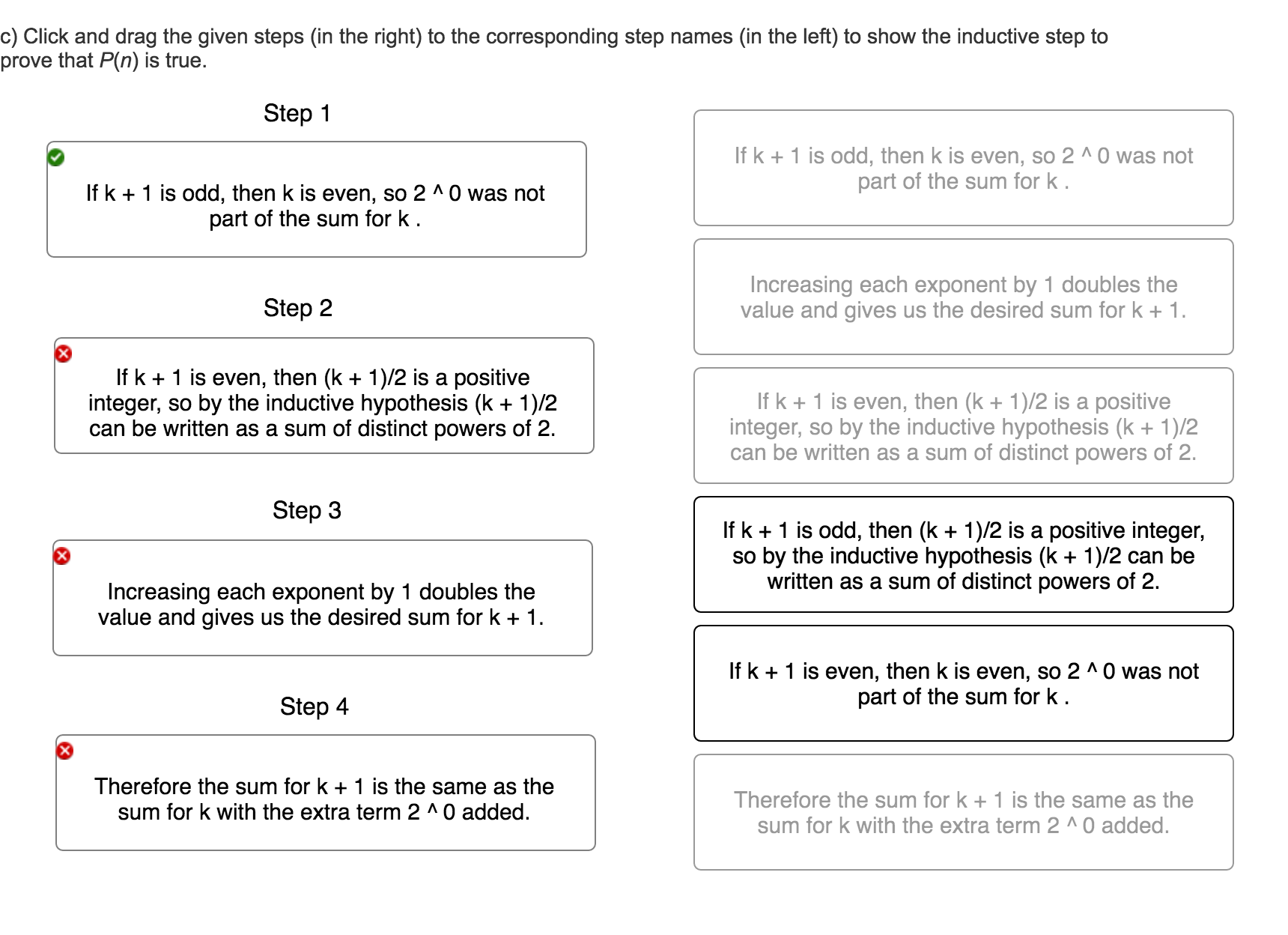 Solved Click And Drag The Given Steps In The Right To T Chegg Com