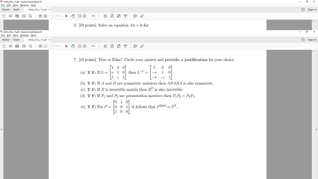 Solved Hws Fall 17 Pdf Adobu Acrabat Randr Dc Fle Edit Vi Chegg Com