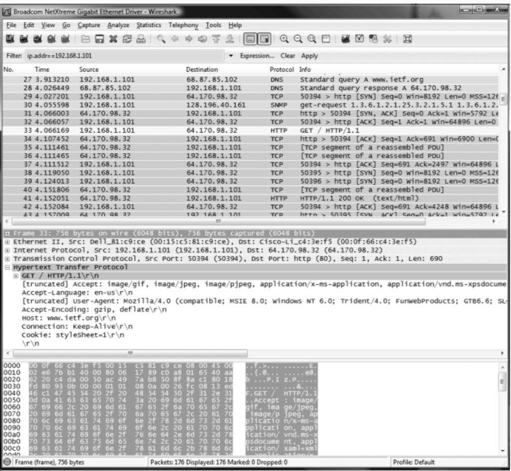 wireshark command line set tcp ports for http
