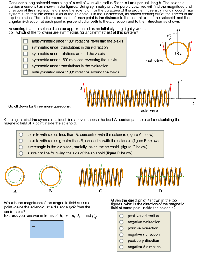 Solved Consider A Long Solenoid Consisting Of A Coil Of W...