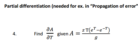 error propagation differentiation