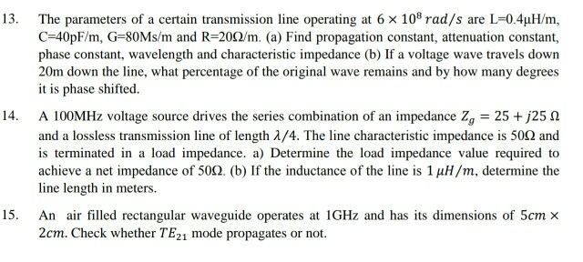 Solved 13 108 Rad S Are L 04mh M The Parameters Of A Ce Chegg Com