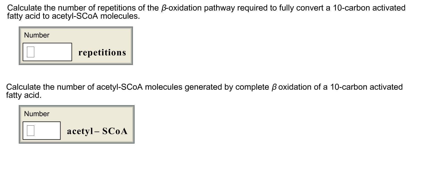 Solved Calculate The Number Of Repetitions Of The Beta Chegg Com