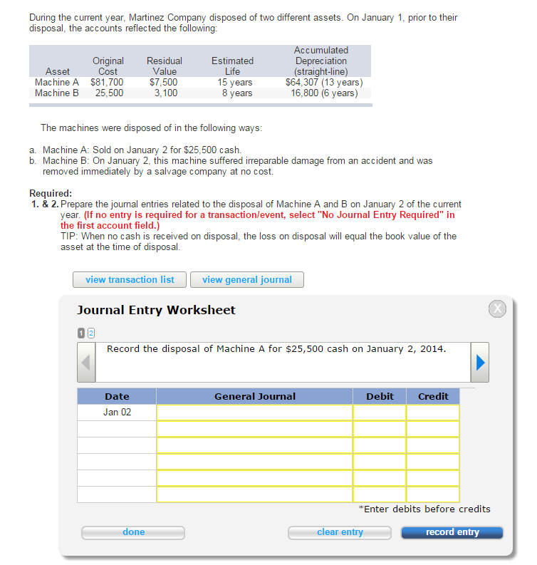 Solved: 1a. 1b. General Journal Entry Worksheet Options To ...
