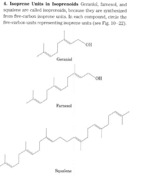 Solved: Isoprene Units In Isoprenoids Geraniol, Farnesol ...