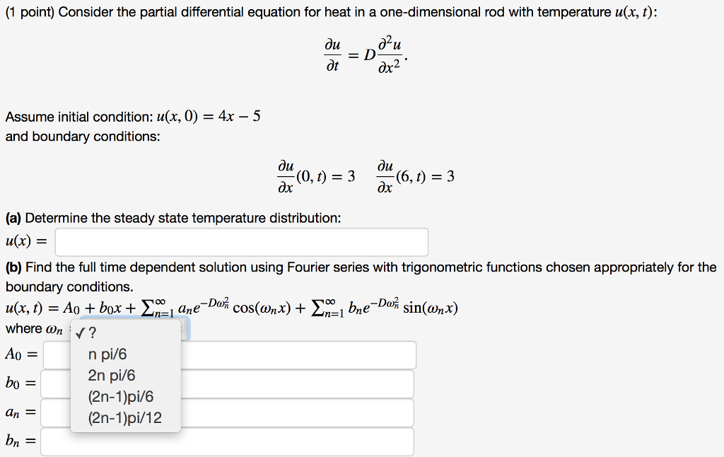 Solved Consider The Partial Differential Equation For Hea Chegg Com