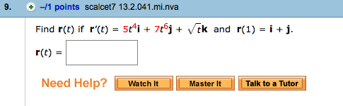 Solved Find R T If R T 5t4i 7t6j T K And R 1 Chegg Com