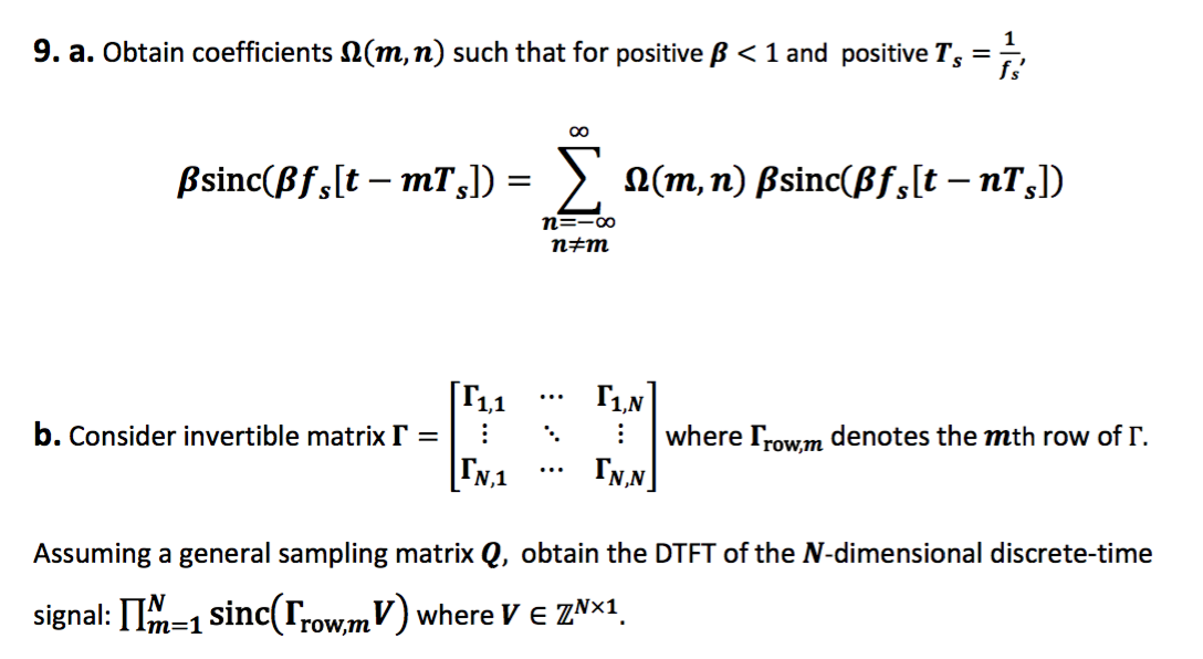 Obtain Coefficients Ohm M N Such That For Posit Chegg Com