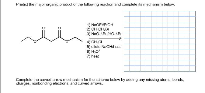 Solved Predict The Major Organic Product Of The Following