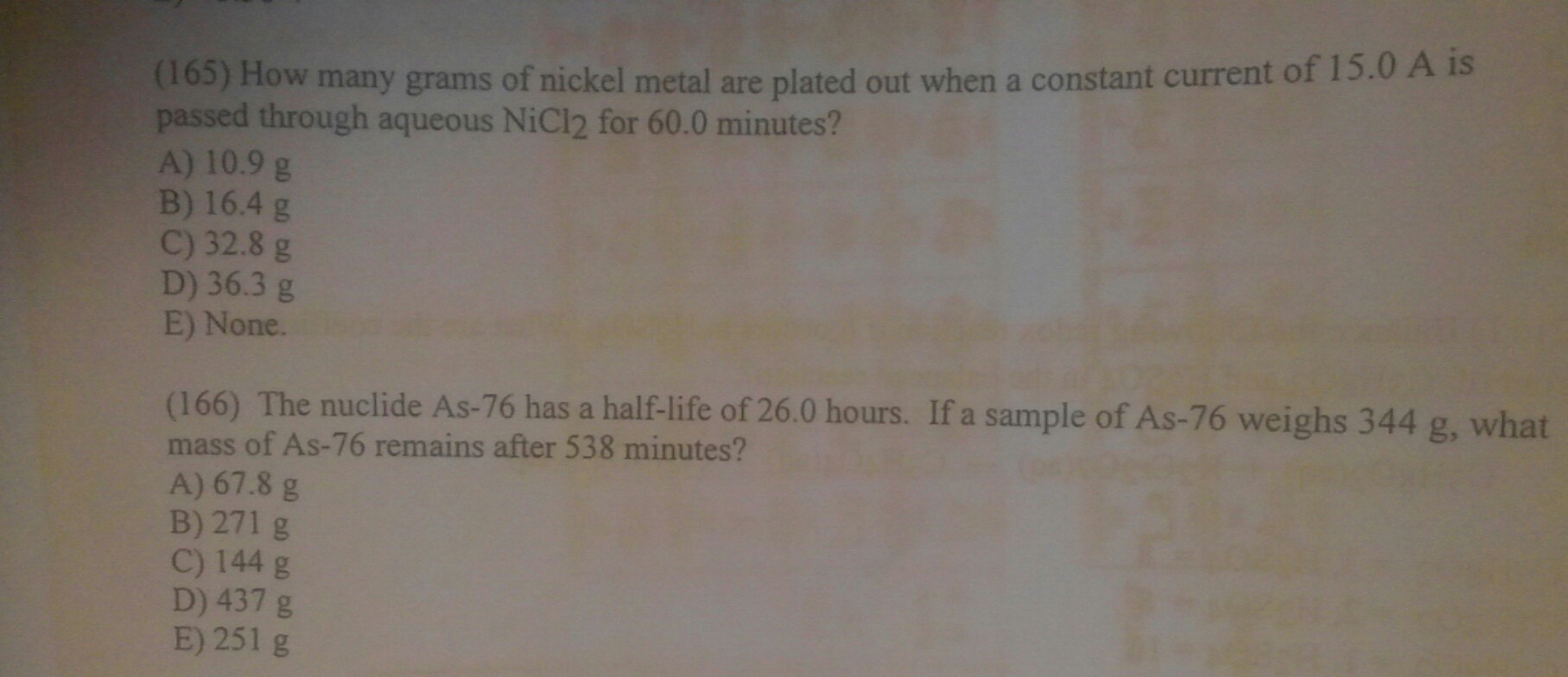 Solved How Many Grams Of Nickel Metal Are Plated Out When