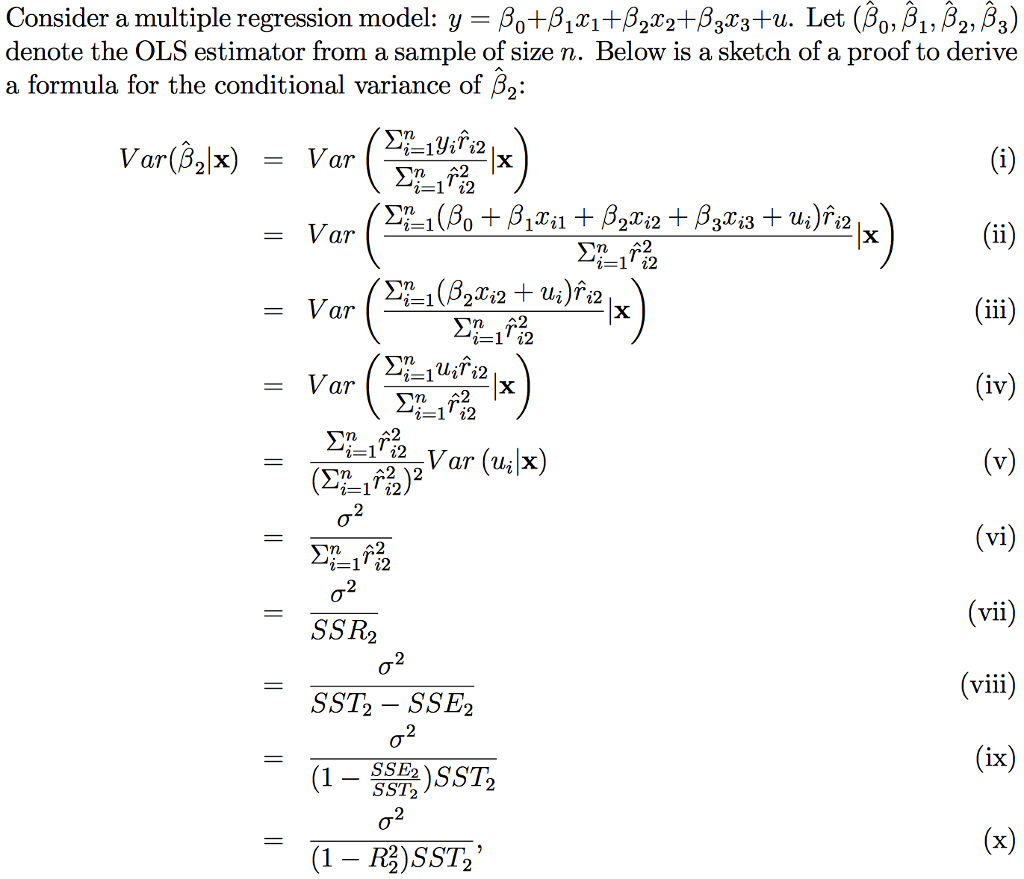 Econometrics Multiple Regression Model Chegg Com