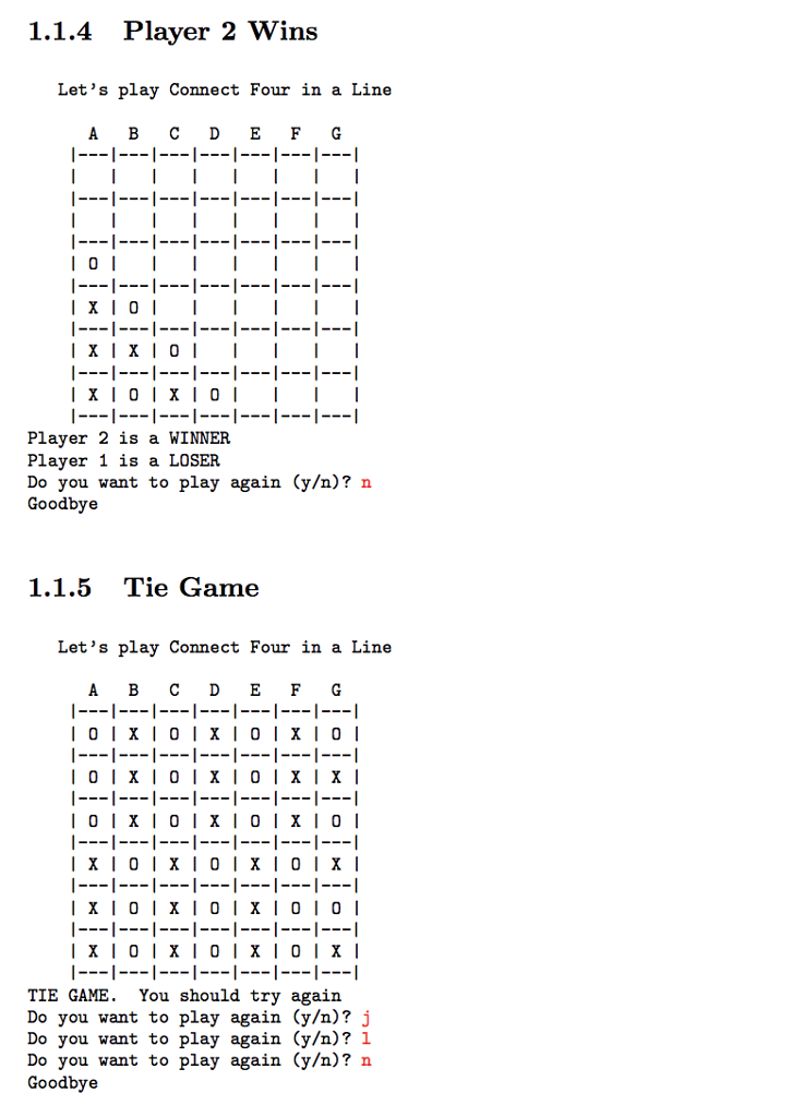 1 Connect Four In A Line Create A Video Game Version Chegg Com