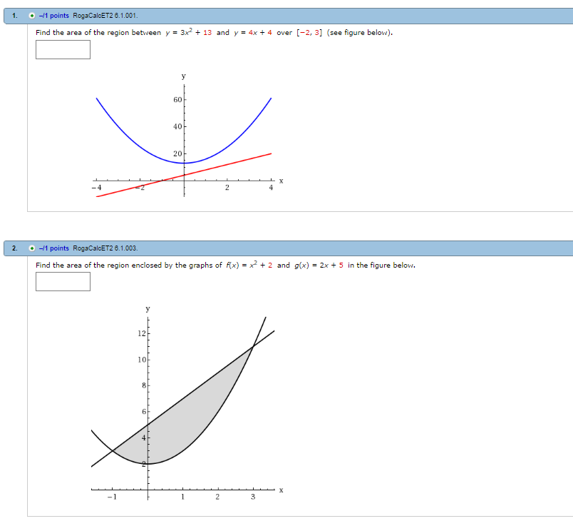 Solved Find The Area Of The Region Between Y 3x 2 13 Chegg Com