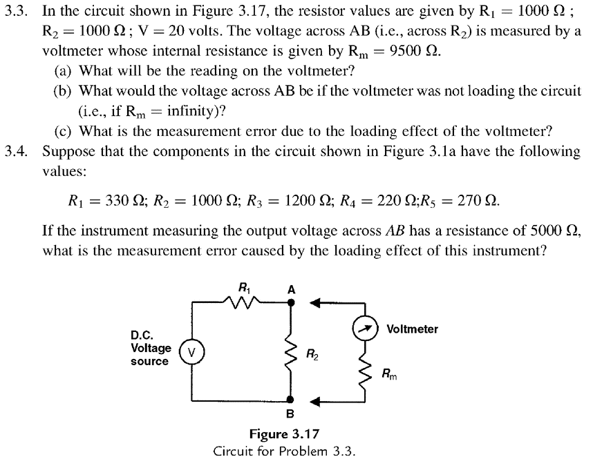 Solved 3 3 In The Circuit Shown In Figure 3 17 The Resi Chegg Com