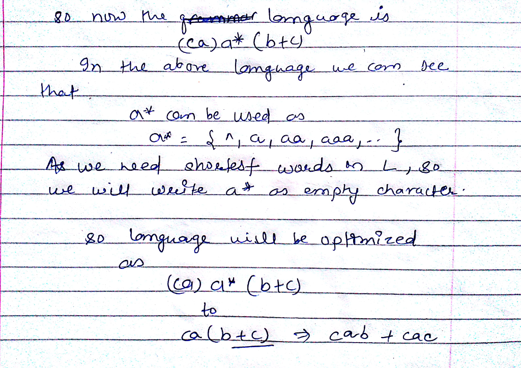 Question & Answer: Let L be a regular language defined by the following regular expression: ((aa + bbb)* + ca)a* (b +..... 2