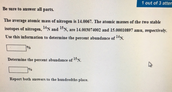 nitrogen atomic mass