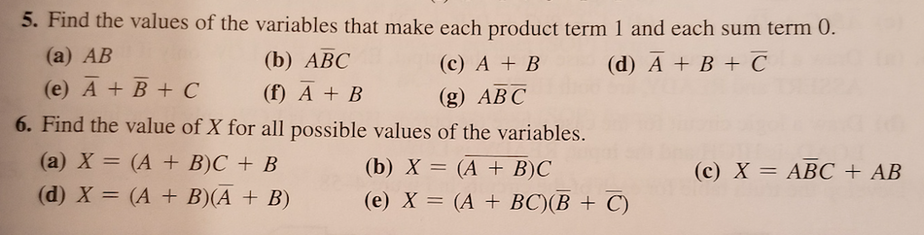 Solved 5 Find The Values Of The Variables That Make Each Chegg Com