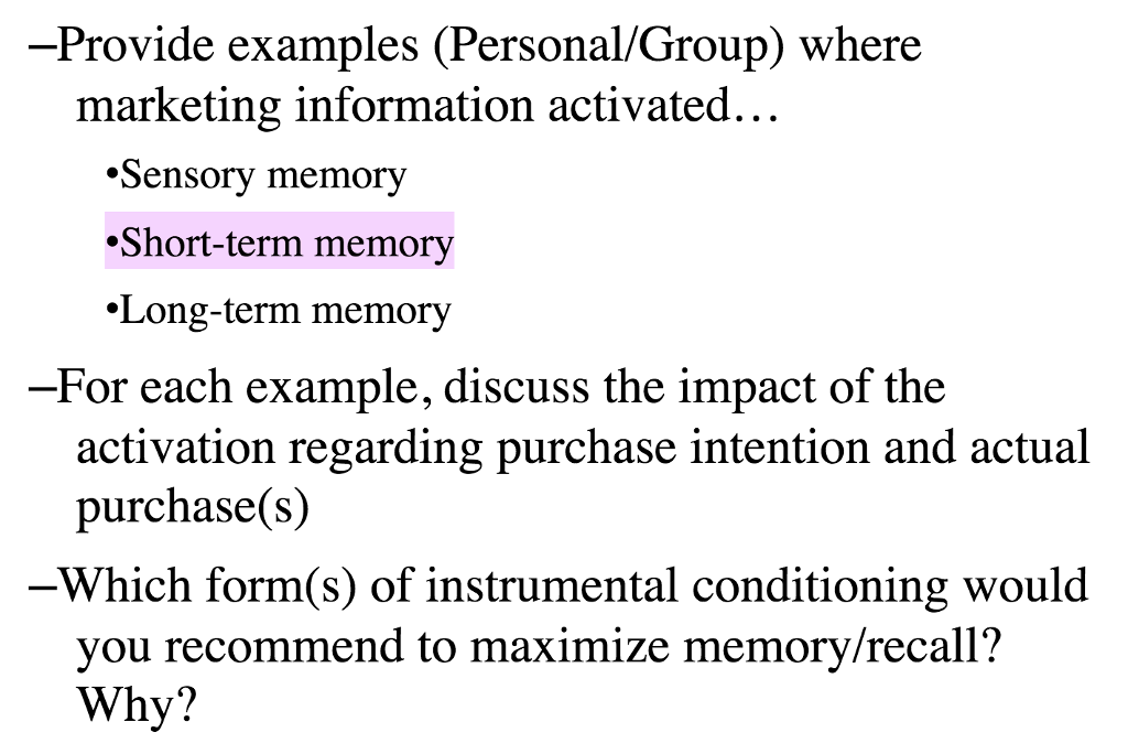 long term memory examples