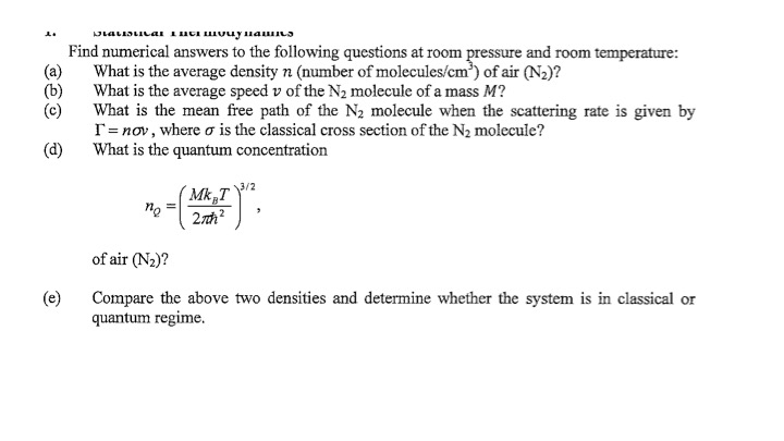 Solved Find Numerical Answers To The Following Questions