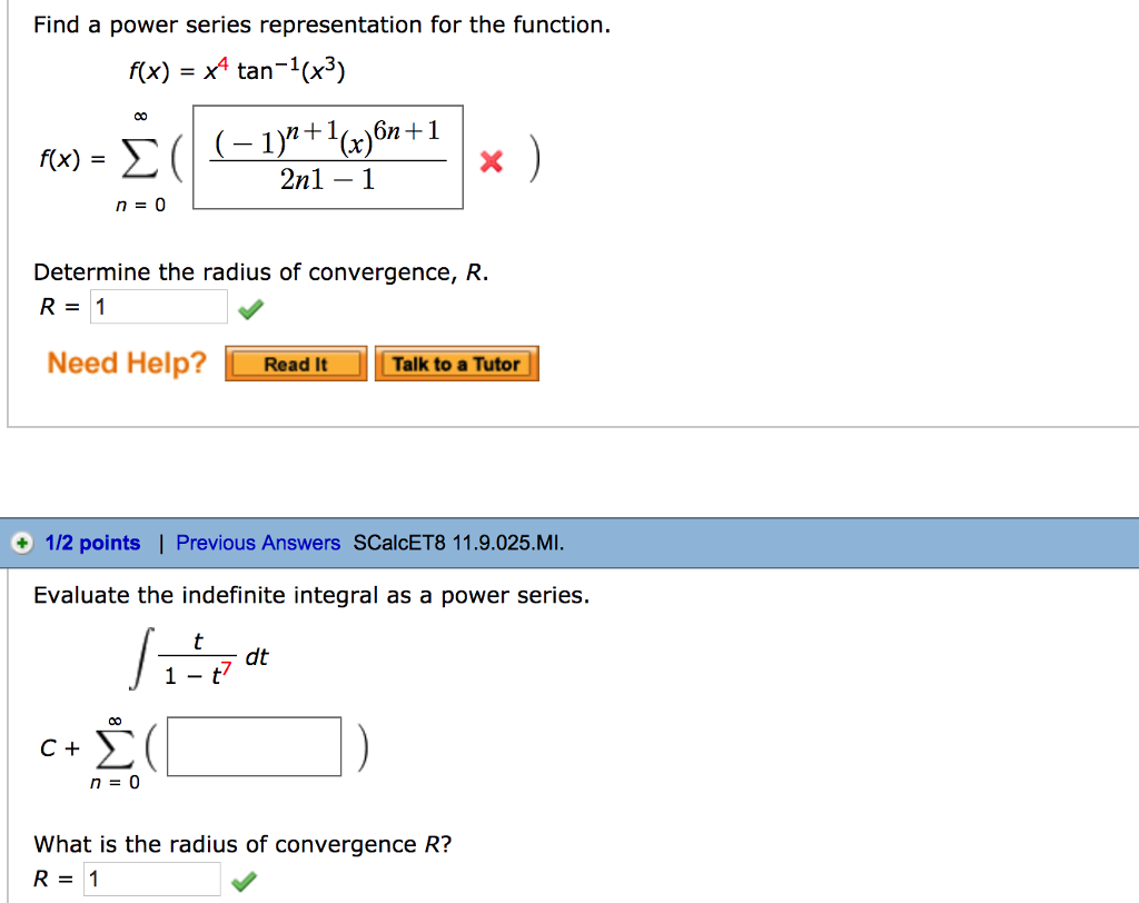 Find A Power Series Representation For The Function Chegg Com