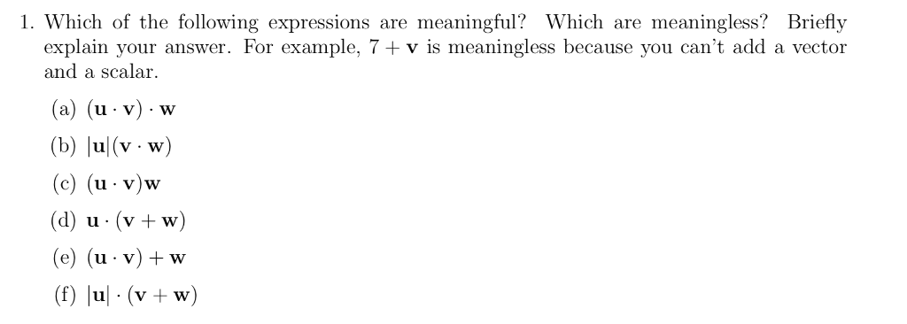 Solved 1. Which Of The Following Expressions Are Meaningf