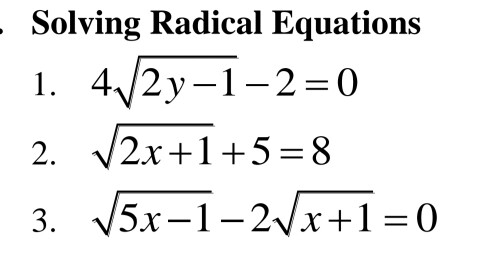 radical math problems