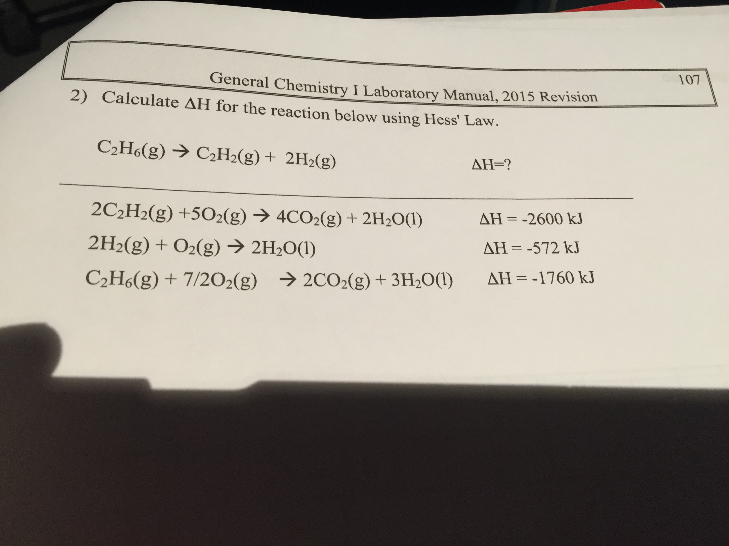 General Chemistry I Laboratory Manual, 2015 Revisi