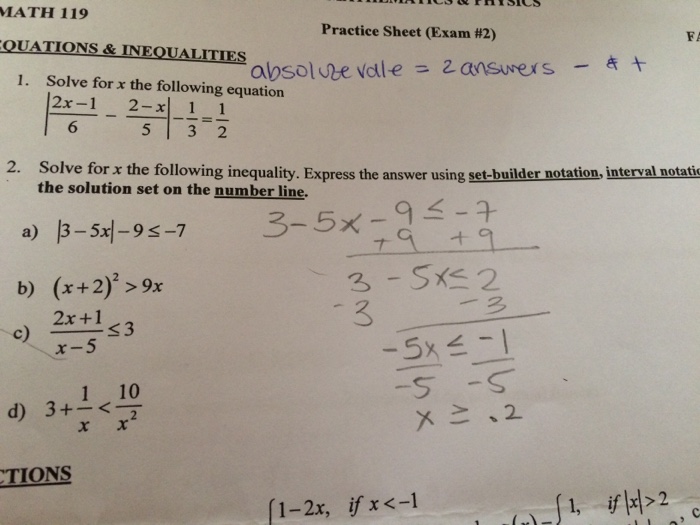 Solved Solve For X The Following Equation 2x 1 6 2 Chegg Com