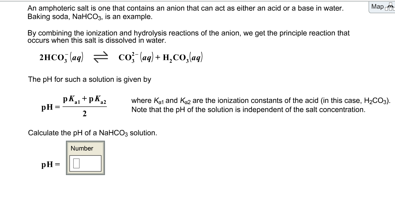 Solved An Amphoteric Salt Is One That Contains An Anion T Chegg Com