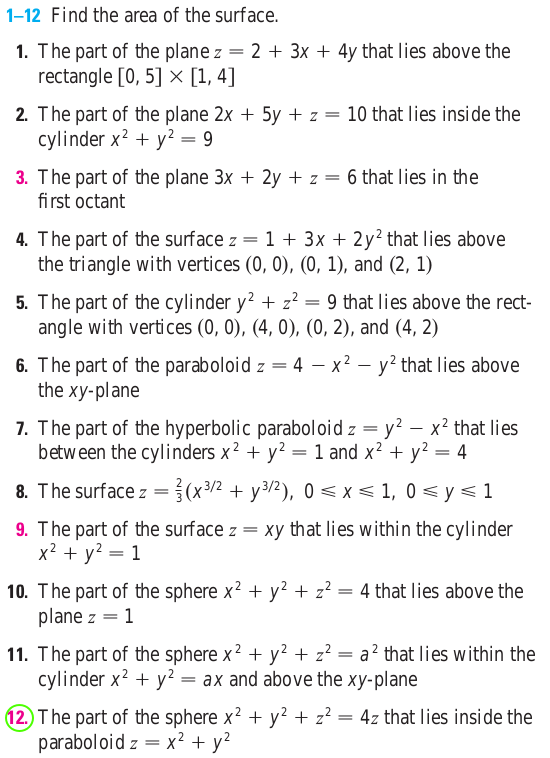Solved 12 The Part Of The Sphere X 2 Y 2 Z 2 4z That Chegg Com