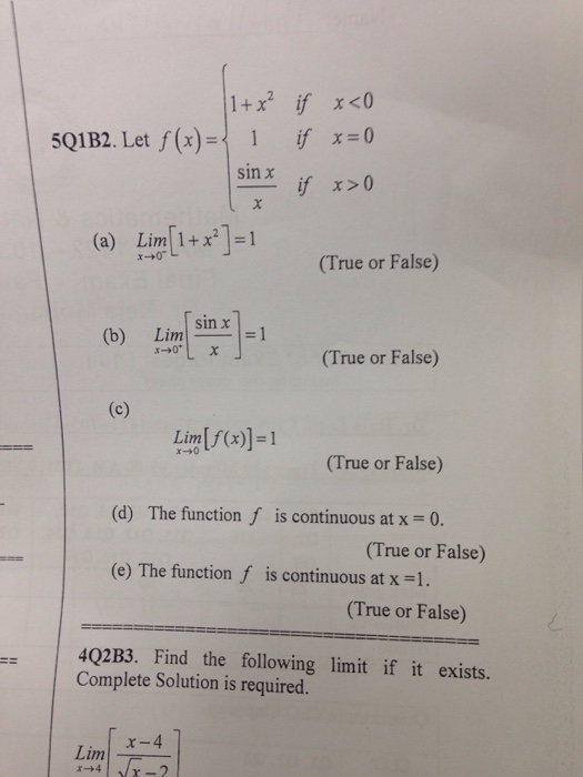 Let F X 1 X 2 If X 0 1 If X 0 Sin X X If X 0 Chegg Com