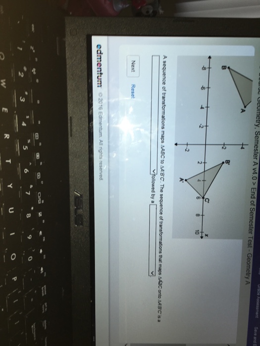 C Eometry Semester A V4 0 End Of Semester Chegg Com