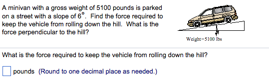 What's a detailed explanation of a car rolling down a hill with