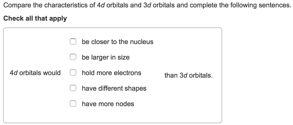4d orbitals