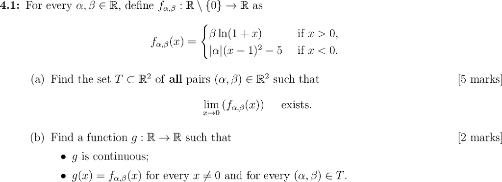 Solved For Every Alpha Beta Elementof R Define F Alpha Chegg Com