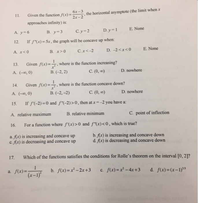 Given The Function F X 6x 3 2x 2 The Chegg Com