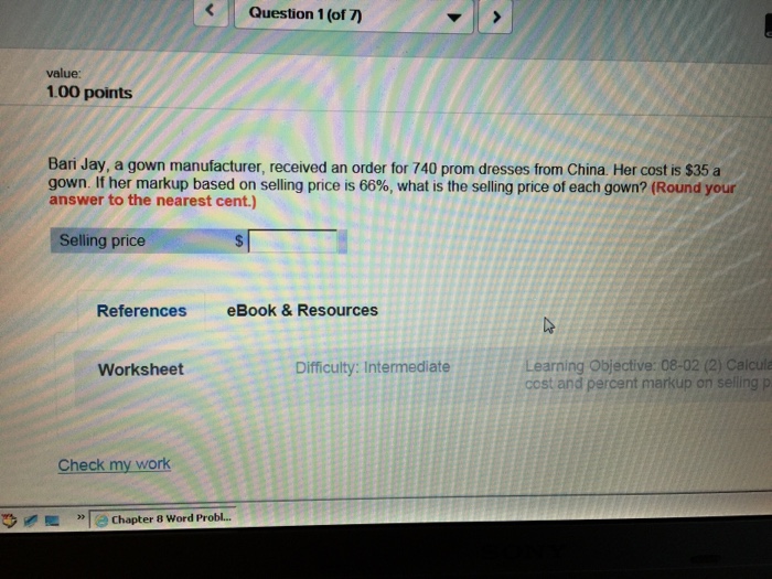 Bari Jay, a gown manufacturer, received 