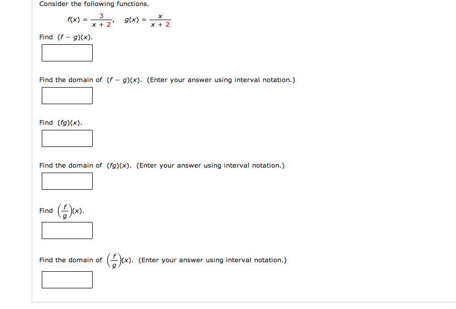 Consider The Following Functions F X 3 X 2 Chegg Com