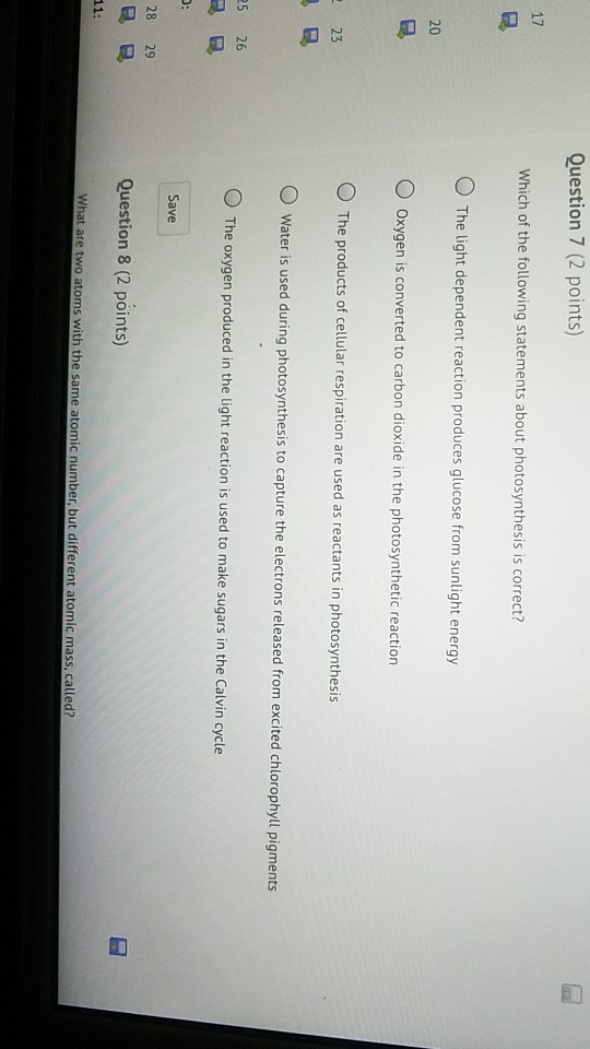 Solved: Which Of The Following Statements About Photosynth ...