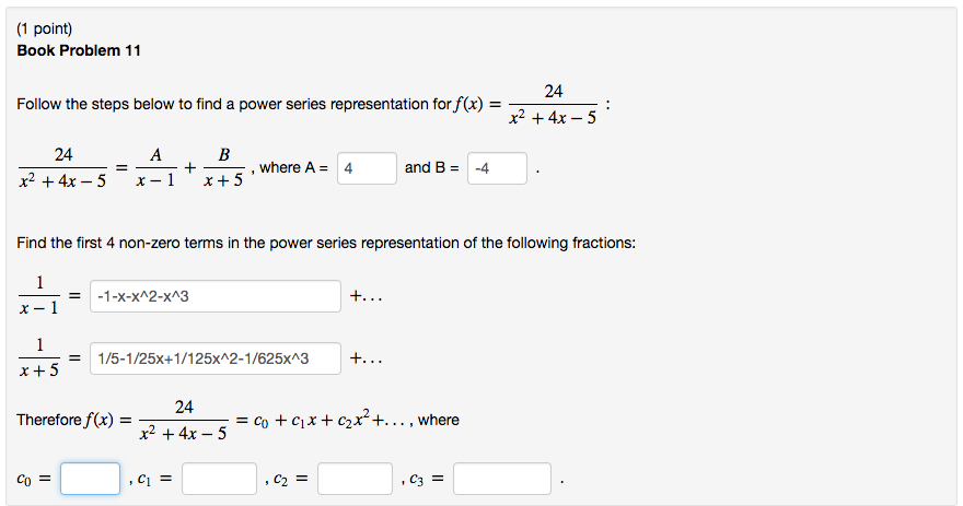 Follow The Steps Below To Find A Power Series Chegg Com