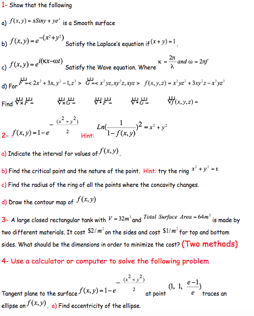 Show That The Following F X Y Xsiny Ye Is A Chegg Com