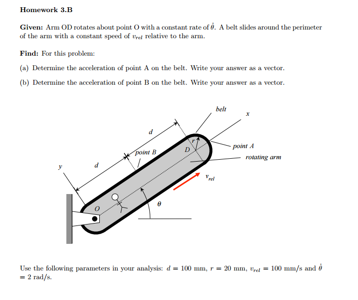 arm od rotates about point o with a constant rate chegg com arm od rotates about point o with a constant rate