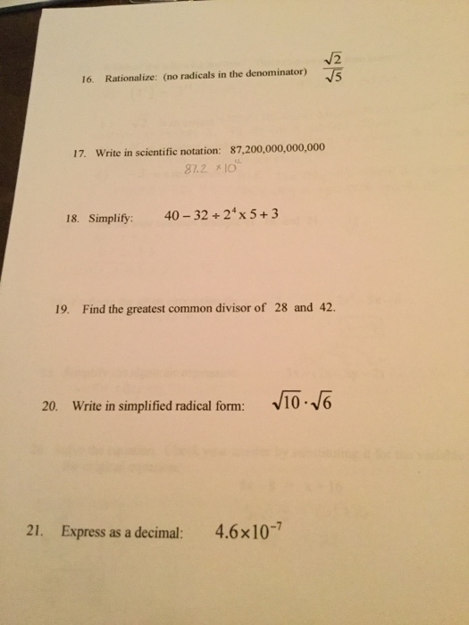 Solved Rationalize No Radicals In The Denominator Squa Chegg Com