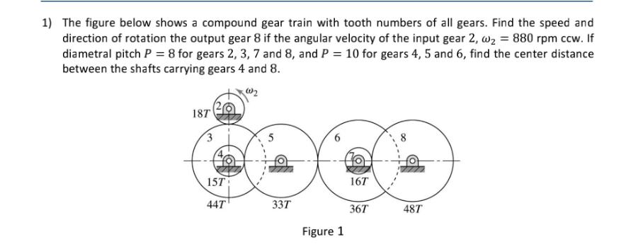 Solved In the figure below, gears B and C are a compound