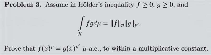 Problem 3 Assume In Holder S Inequality F 2 0 G 2 Chegg Com